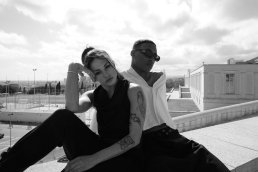Black and white Fashion architecture photoshoot editorial close up Lupe Giraldo Barcelona Sebastien franca