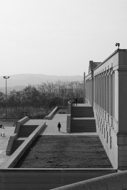 black and white architectural photography barcelona