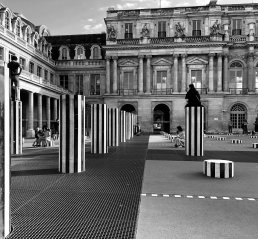 black and white photography art column Buren Palais Royal Paris