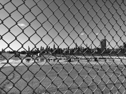 Black and white photography New York skyline Brooklyn