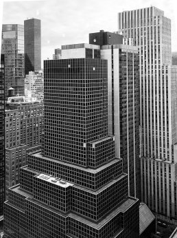 Black and white fine art architectural photography New York skyline buildings