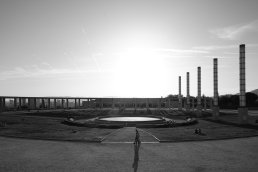 Black and white architectural photography in Barcelona architecture