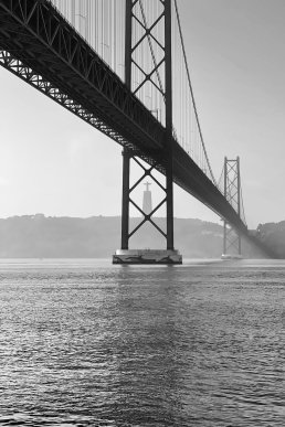 black and white photography Bridge Lisboa
