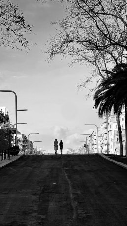 black and white people shadows Barcelona Spain Sebastien FRANCA