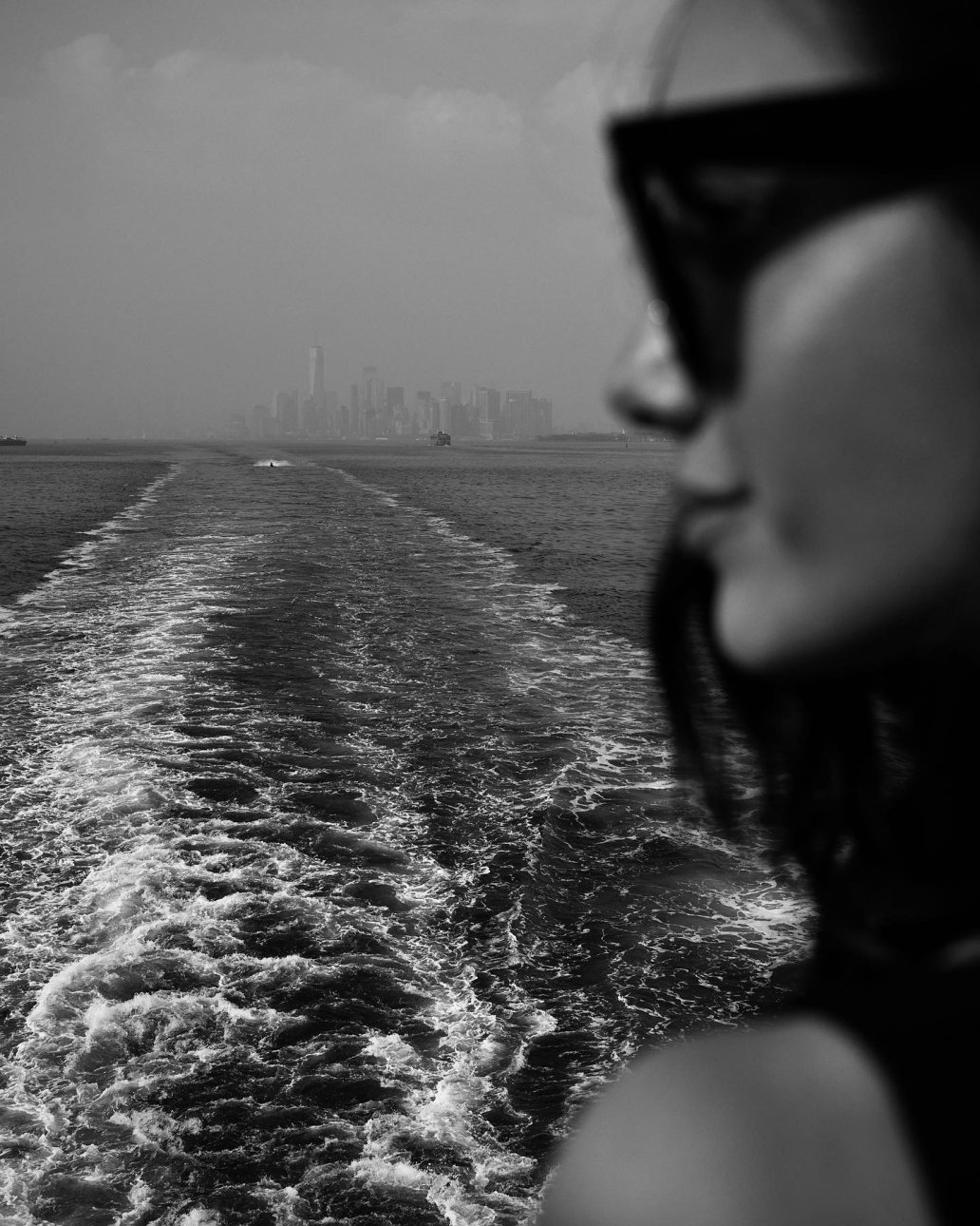 Glamour Black and white Staten Island ferry fashion photography Sebastien Franca