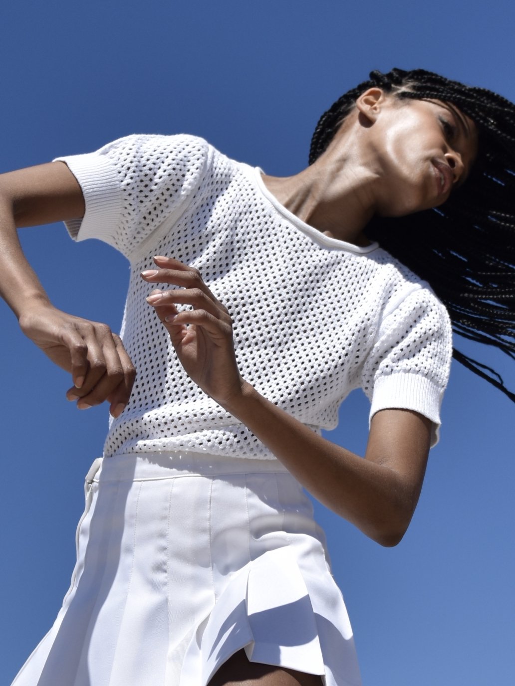 fashion editorial photoshoot Manhattan white and blue Sebastien Franca