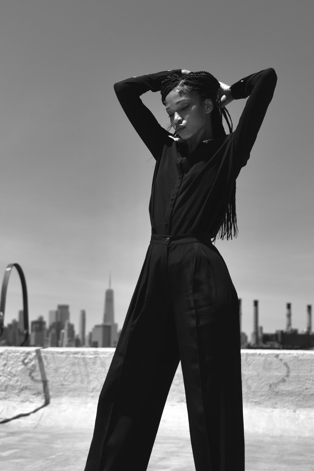 black and white fashion editorial photoshoot Manhattan Sebastien Franca