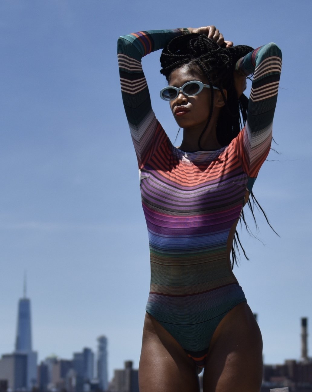 fashion photoshoot Manhattan swimsuit Sebastien Franca