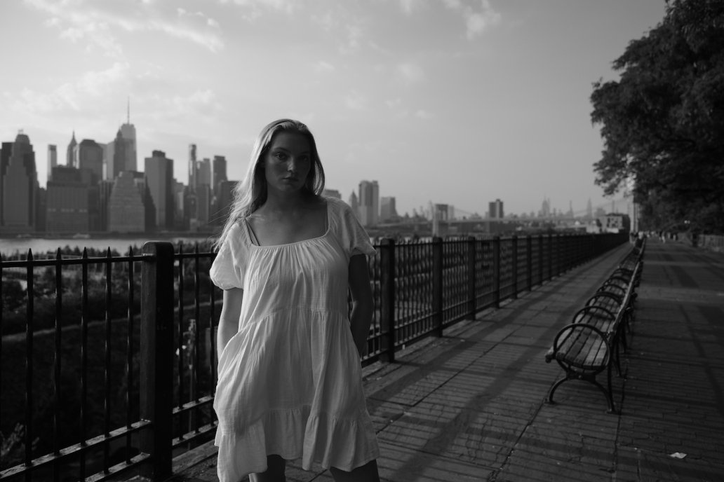 Fashion editorial black and white photograph New York Skyline Sebastien Franca Photographer