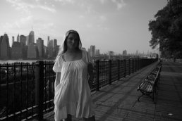 Fashion editorial black and white photograph New York Skyline Sebastien Franca Photographer