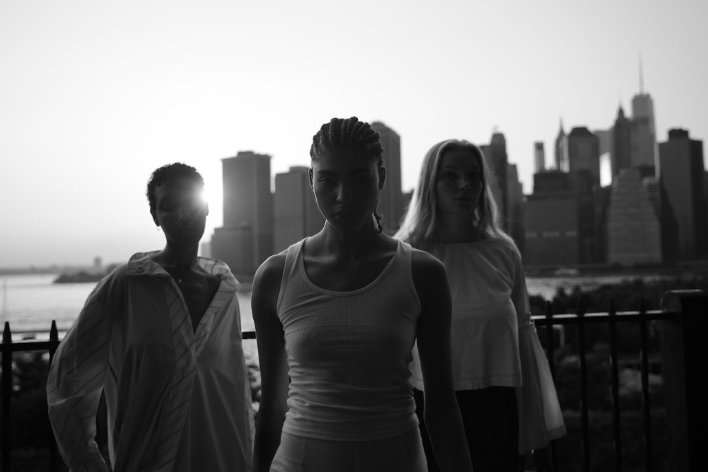 Fashion editorial black and white photograph New York Skyline Sebastien Franca Photographer