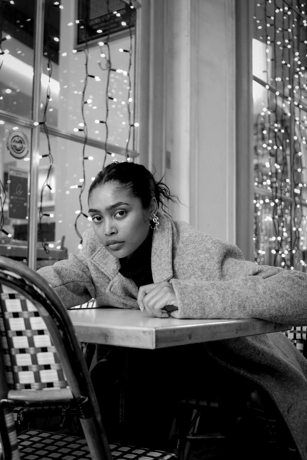 Black and white Fashion photoshoot Gallerie Vivienne PARIS Sebastien Franca