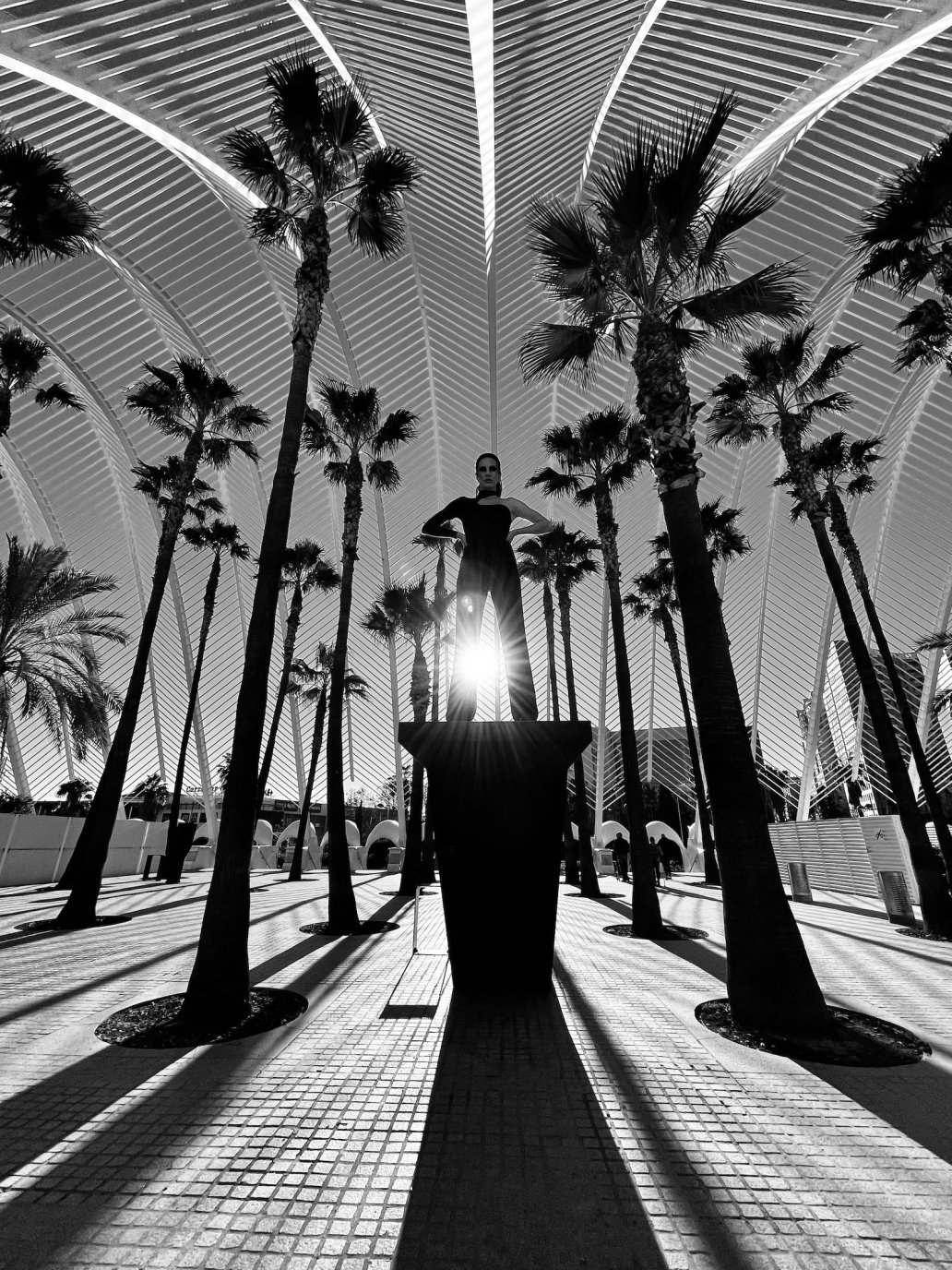 black and white architecture design sunset photo Valencia Spain Sebastien Franca