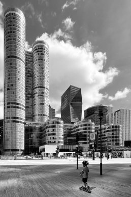 Skyline Paris la defense black and white photography fine art photographer sebastien franca