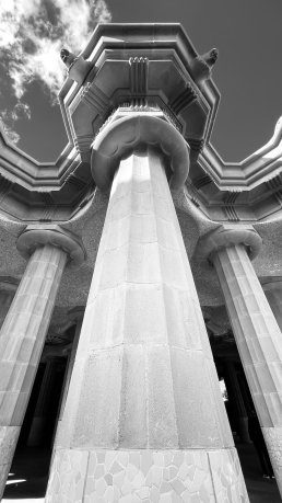 Towers and garden Park Guell Gaudi Barcelona Spain Photographer Sebastien Franca Fine Art