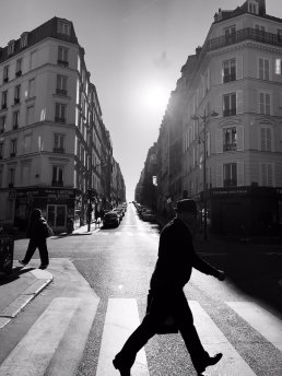 Street photo Paris shadows Man crossing Sebastien FRANCA
