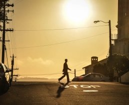 street sunset photography guys crossing San Francisco California Sebastien Franca