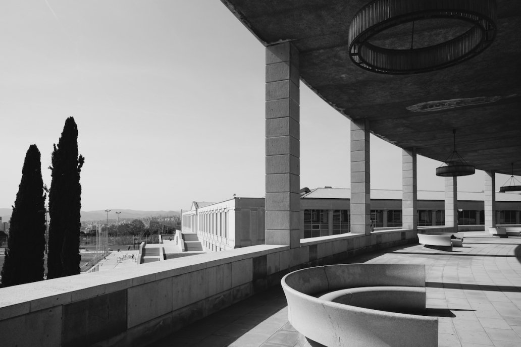 Architectural Photography Columns Santiago Calatrava Montjuic Olympic Games Barcelona Spain Architectural Photographer Sebastien Franca Fine Art