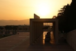 Architecture photography sunset Santiago Calatrava Montjuic Olympic Games Barcelona Spain Architectural Photographer Sebastien Franca Fine Art