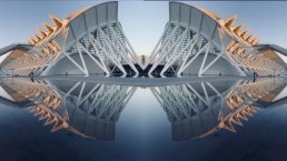 The city of arts and sciences Valencia Spain Santiago Calatrava Architectural Photographer Sebastien Franca Fine Art reflection