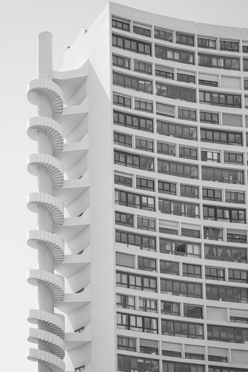 le Brasilia Architecture Marseille France black and white architecture photographs Le Corbusier Sebastien Franca Fine Art